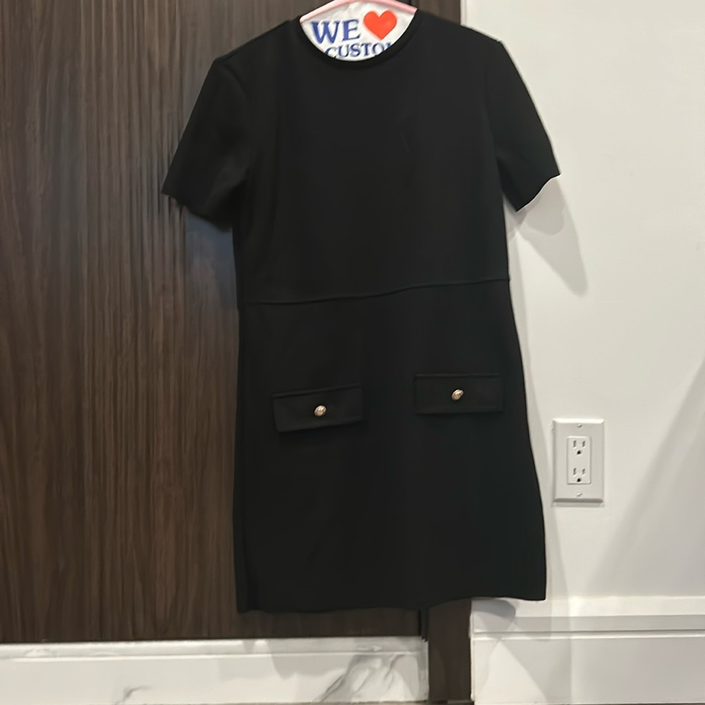 black zara dress
